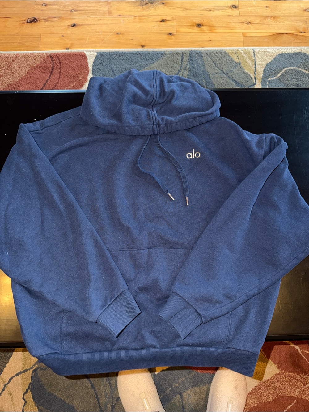 ALO Yoga Accolade Navy Blue Hoodie sweatshirt